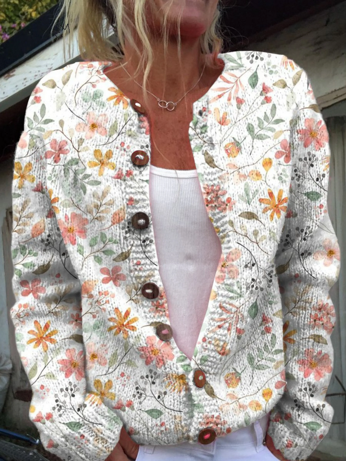 Greta™ | Vintage Bloemen Cardigan Trui