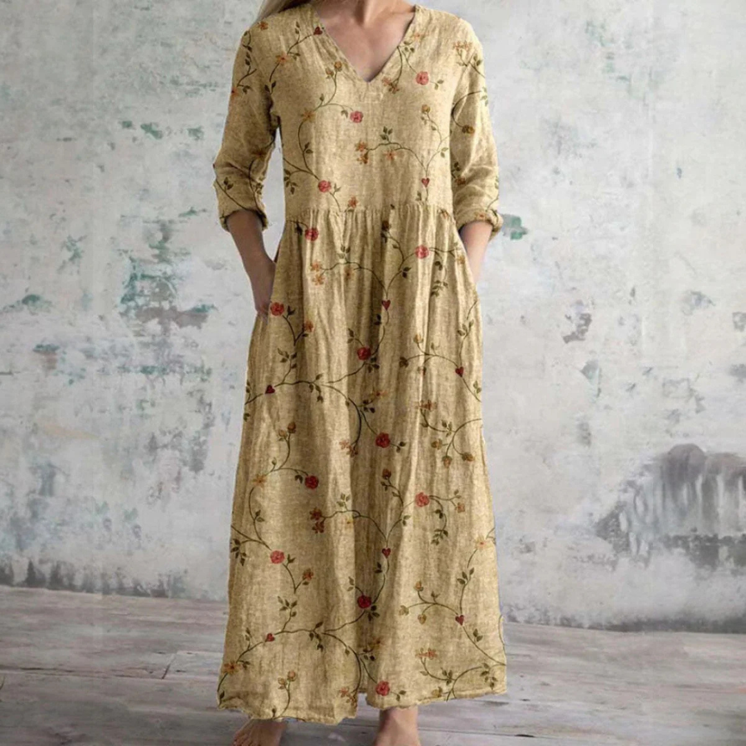 Sophie | Comfortable Summer Floral Maxi Dress
