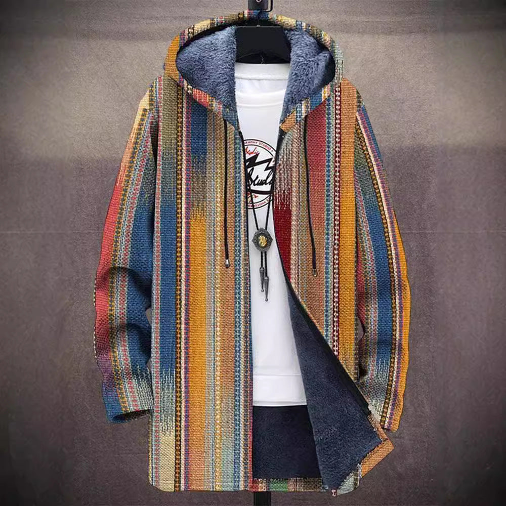 Mies | Warm gevoerd vest met kunstzinnig patroon