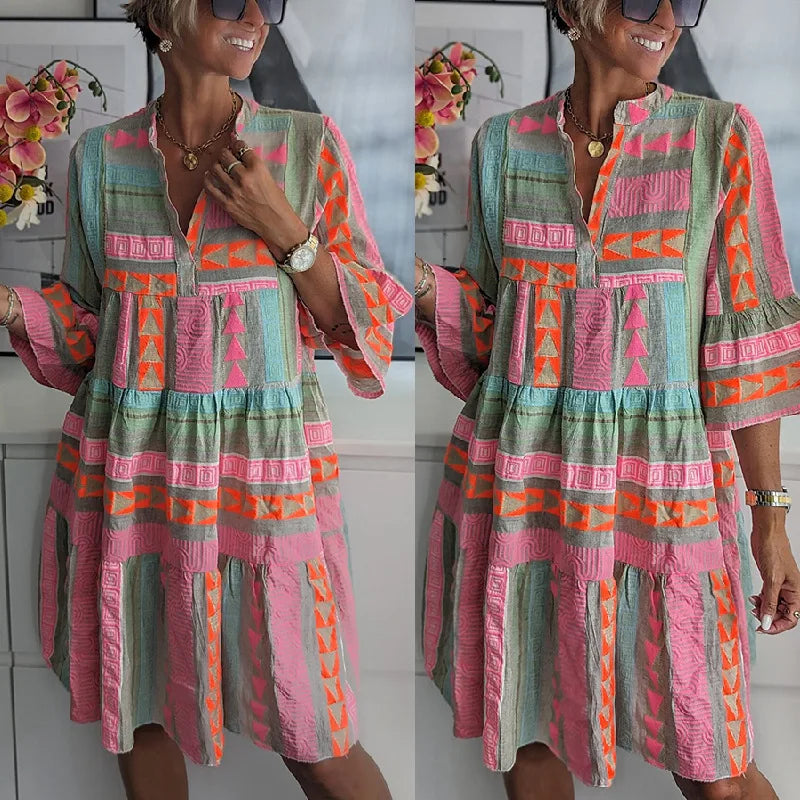 Dominique™ | Elegant Summer Midi Dress