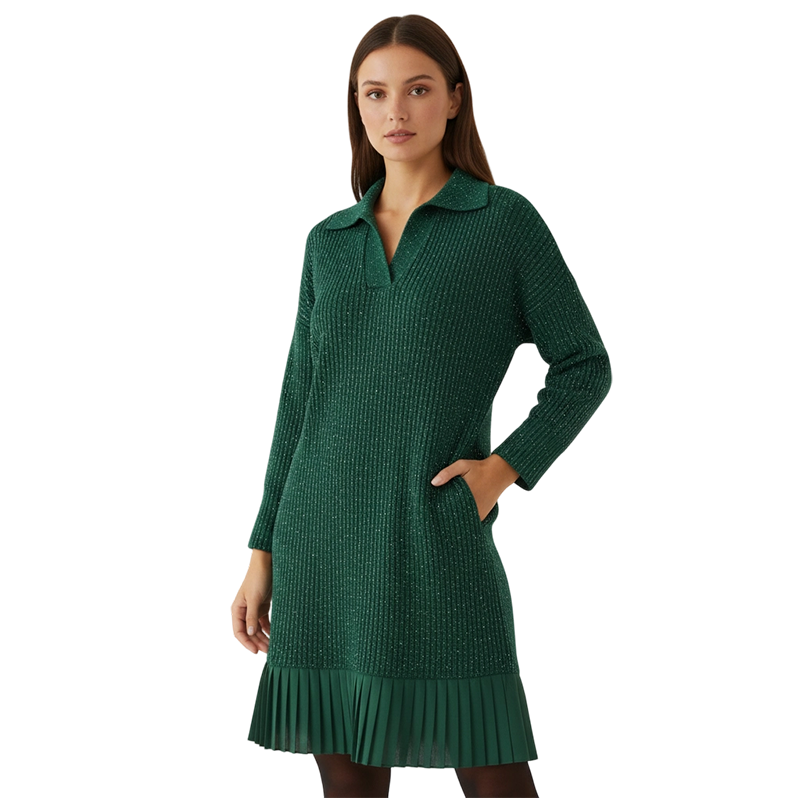 Ladies Glitter Revers A-Line Short Dress