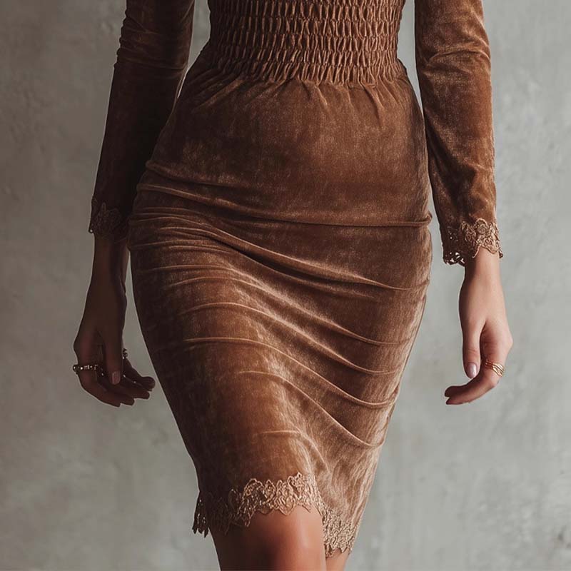Elegant Pleated and Fitted Dress for Women