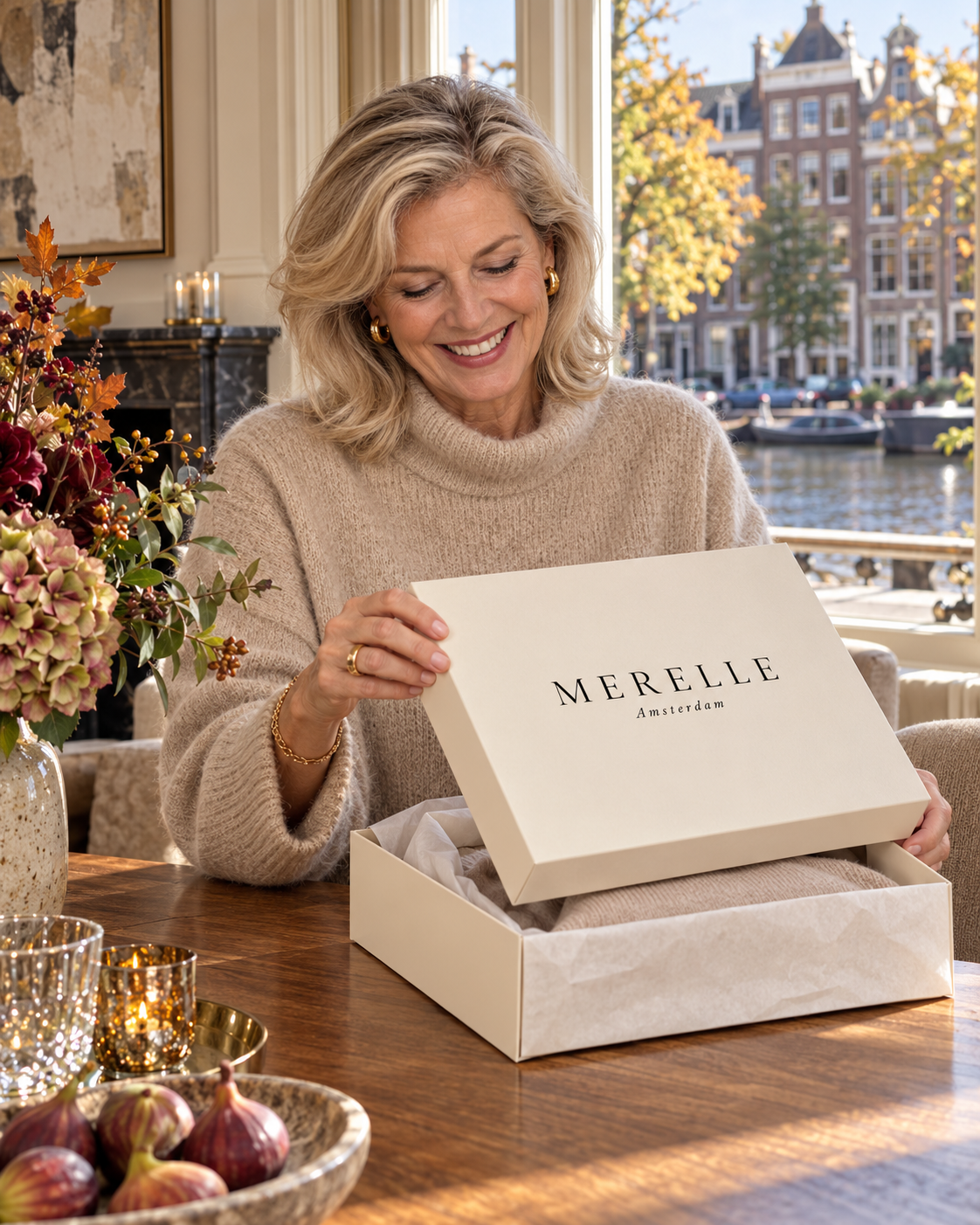 Klant opent Merelle Amsterdam bestelling