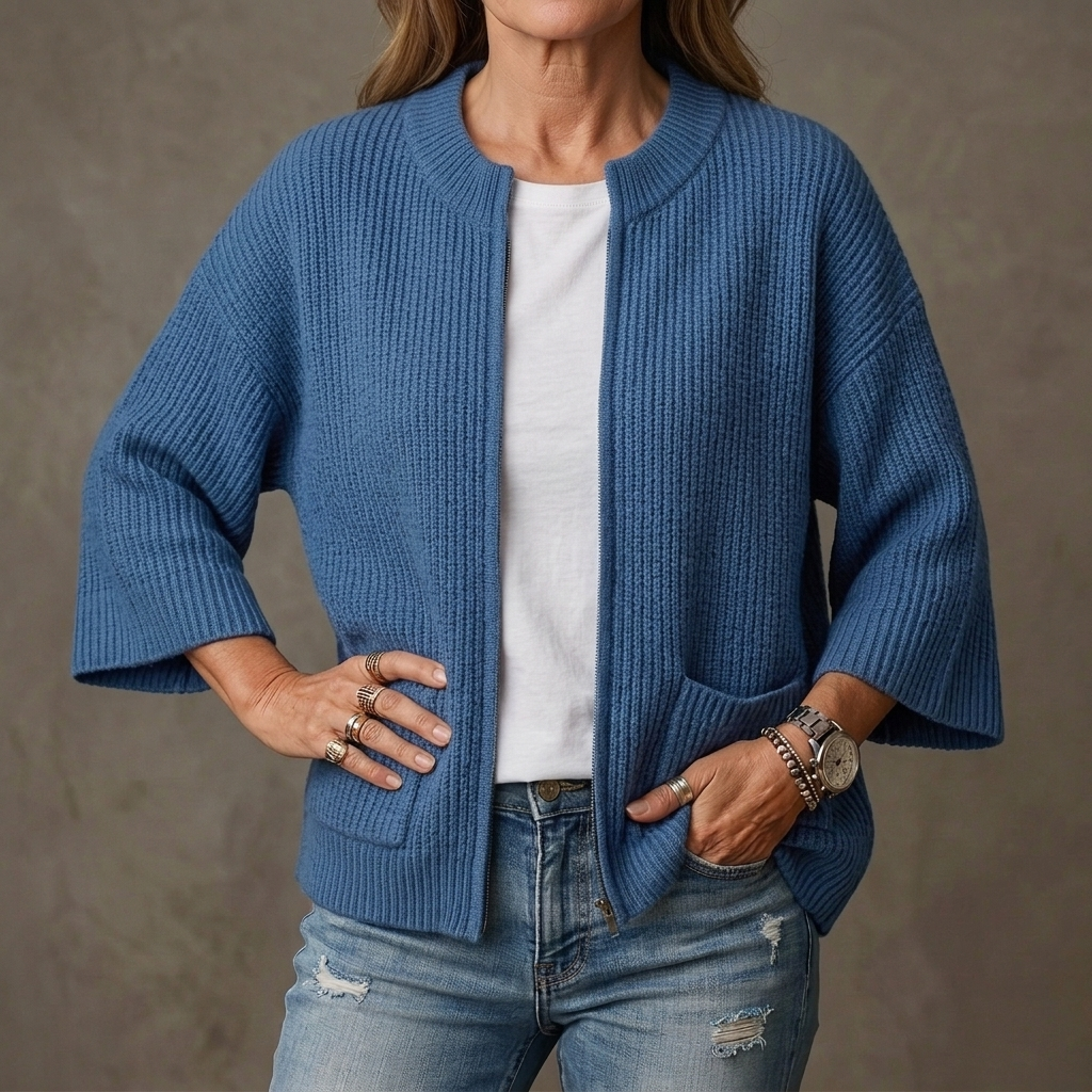 Sien | Licht damesvest met ritssluiting