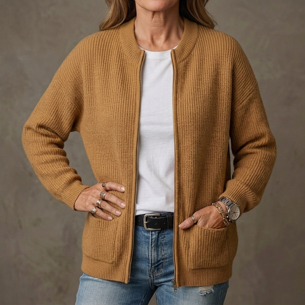 Sien | Licht damesvest met ritssluiting
