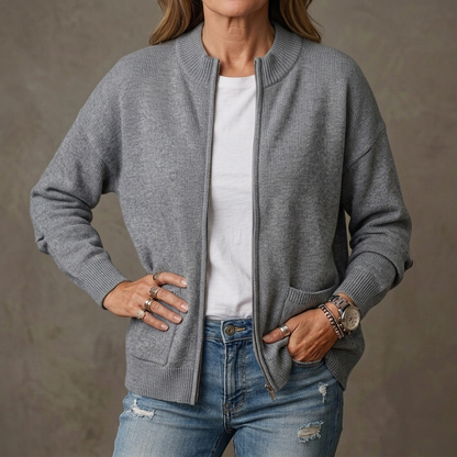 Sien | Licht damesvest met ritssluiting