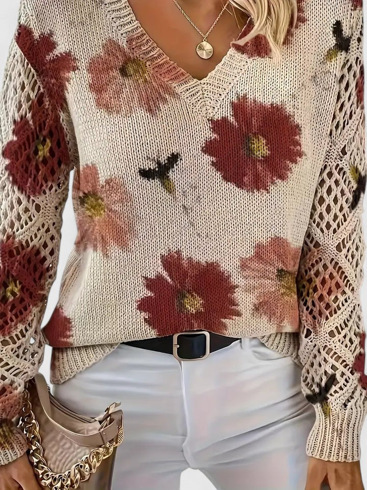 Aurélie | Elegante Trui met Bloemenprint
