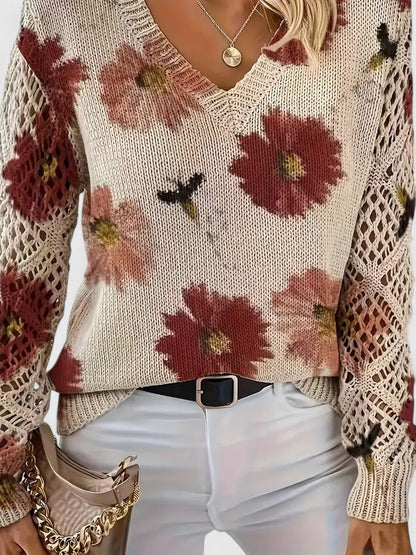 Aurélie | Elegante Trui met Bloemenprint