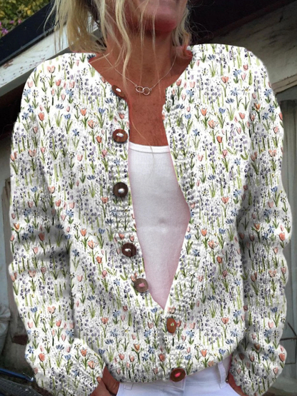 Ivadelle™ | Vintage Bloemen Cardigan