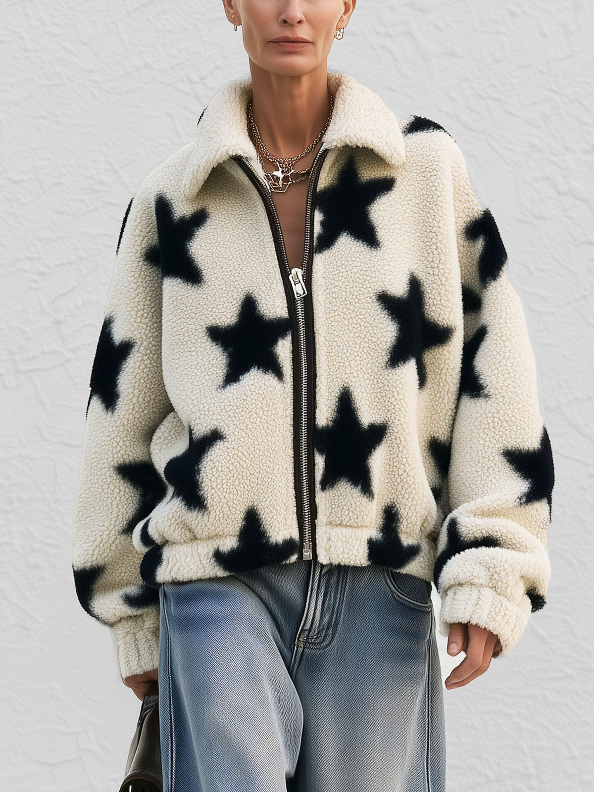 Teddyjas met sterrenprint