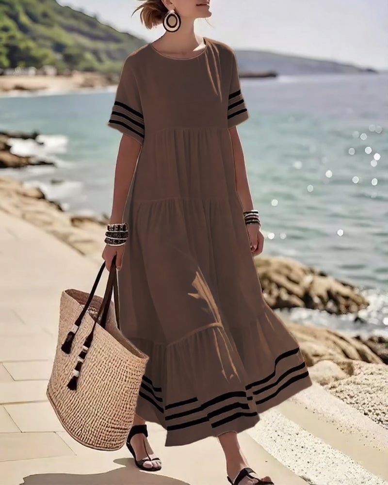 Trendy Vakantiejurk Korte Mouwen
