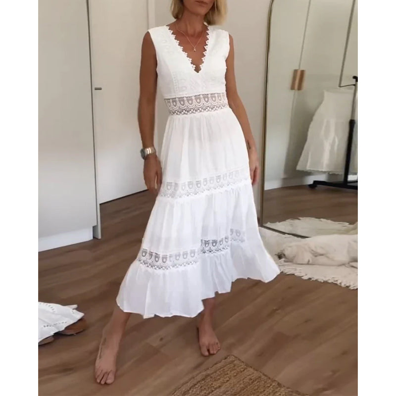 Aurélie™ | Elegante Kanten Jurk met V-hals