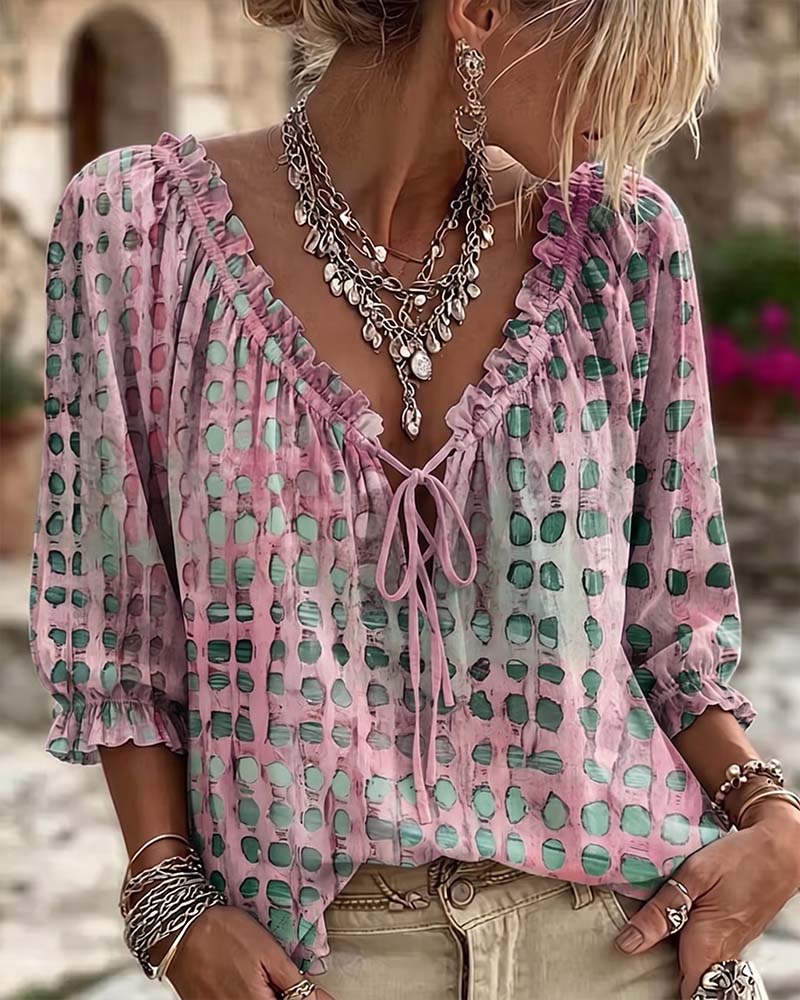 Polka Dot Veter Blouse