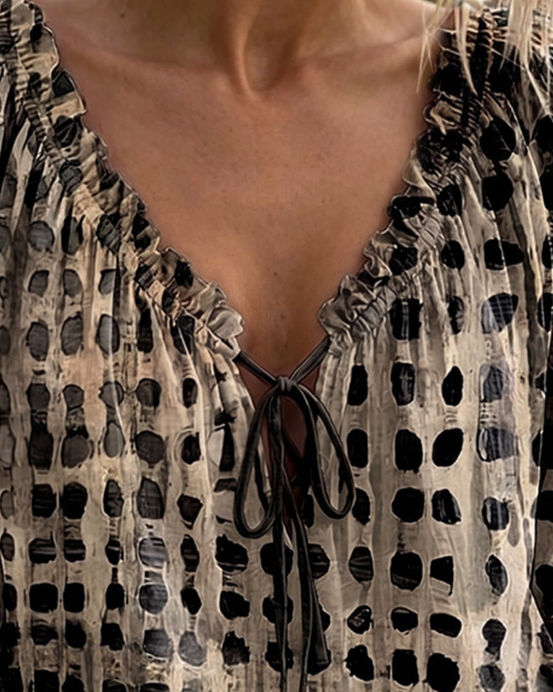 Polka Dot Veter Blouse