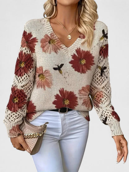 Aurélie | Elegante Trui met Bloemenprint