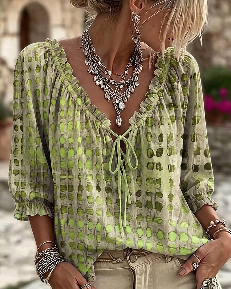 Polka Dot Veter Blouse