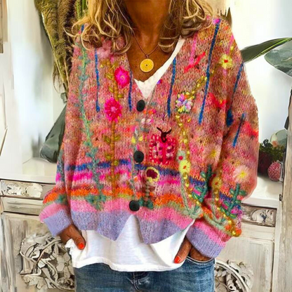 Noelle | Kleurrijk Gebreid Vest