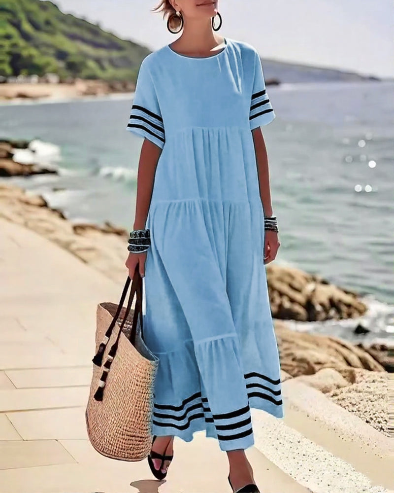 Trendy Vakantiejurk Korte Mouwen