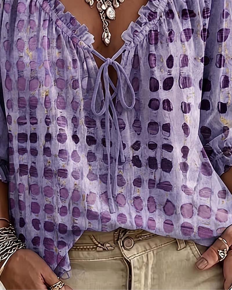 Polka Dot Veter Blouse