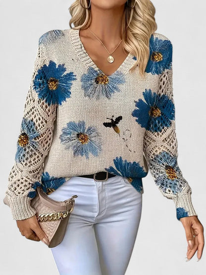 Aurélie | Elegante Trui met Bloemenprint