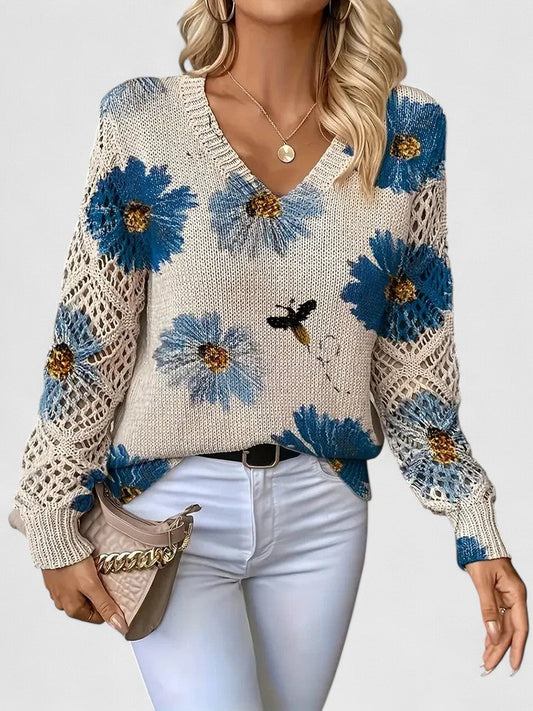 Aurélie | Elegante Trui met Bloemenprint
