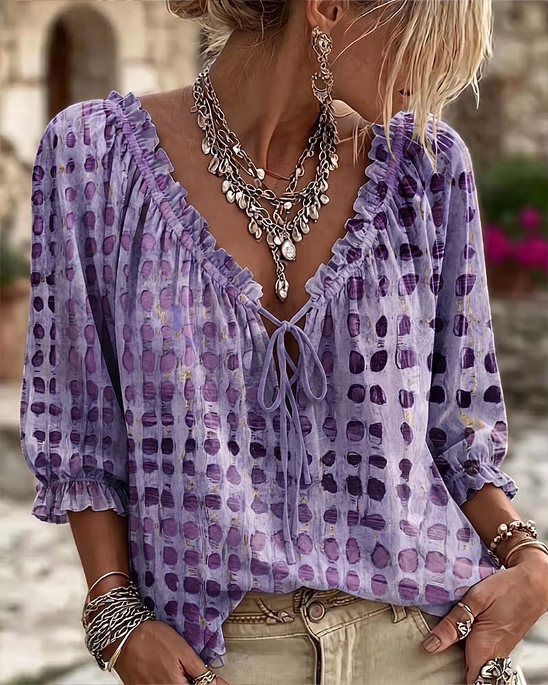 Polka Dot Veter Blouse