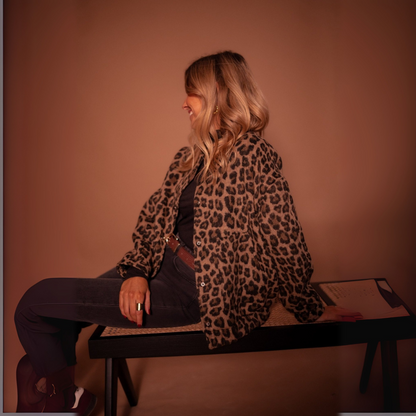 Zahra | Trendy Jasje met Luipaardprint