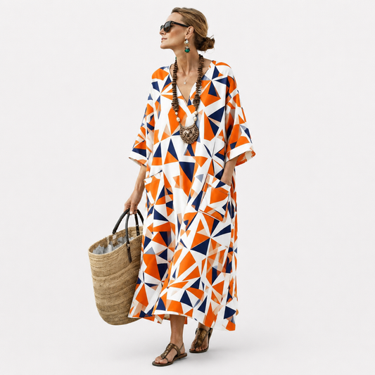 Lange Kaftan - Driehoekprint