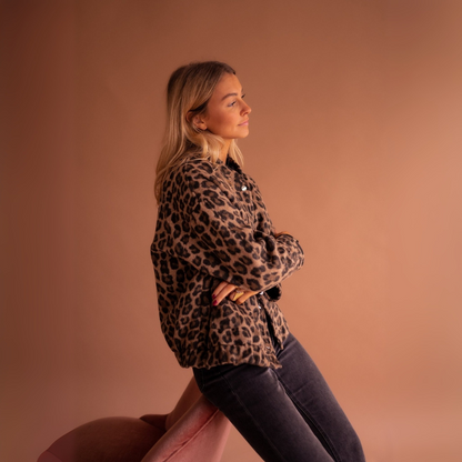 Zahra | Trendy Jasje met Luipaardprint