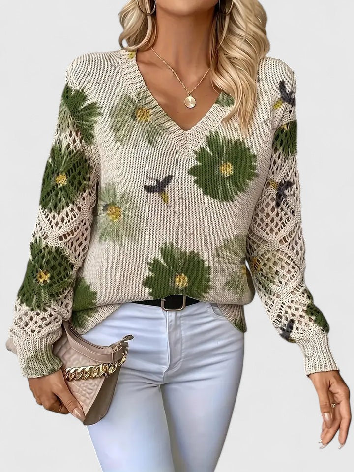 Aurélie | Elegante Trui met Bloemenprint