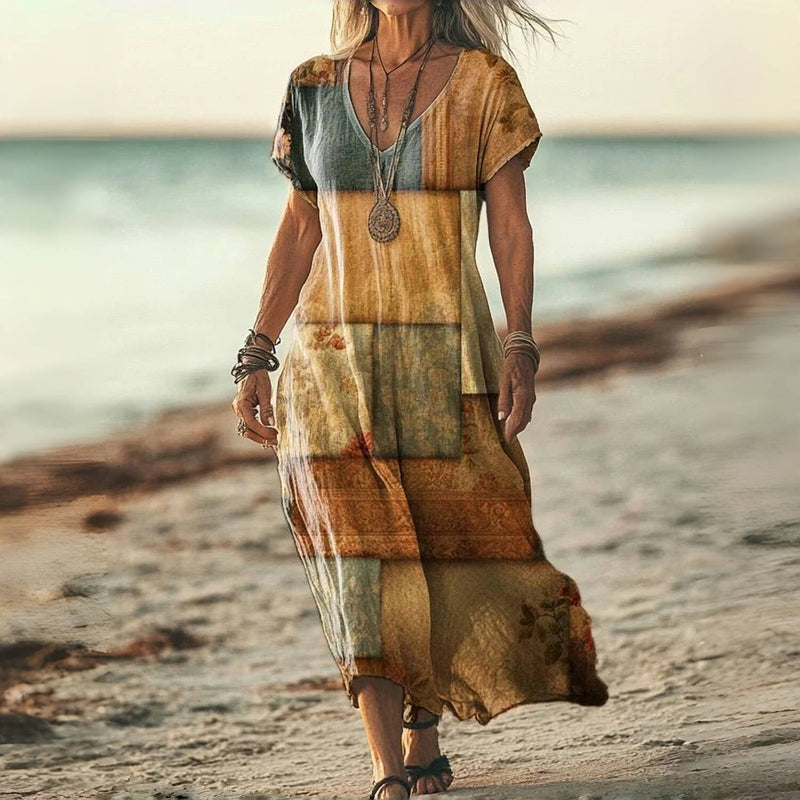 Pamela | Stylish Summer V-Neck Maxi Dress