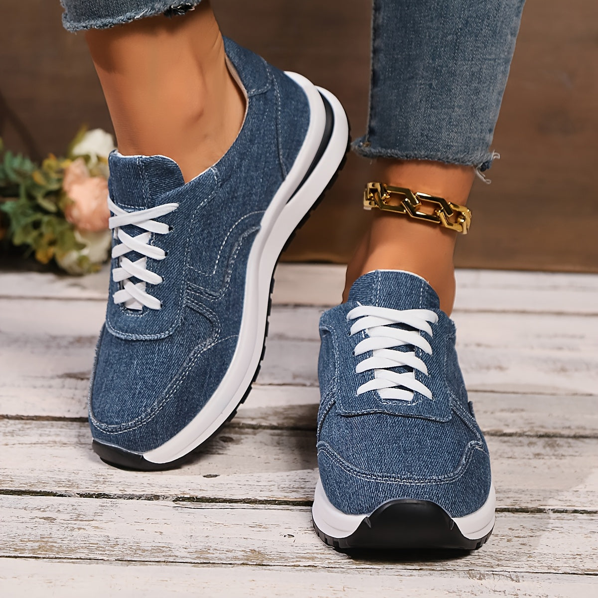 Izzy™ | Orthopedische Sneakers met spijkerstof