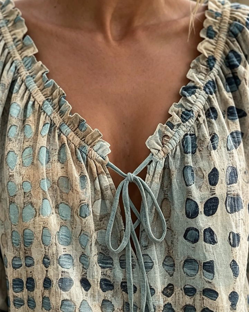 Polka Dot Veter Blouse