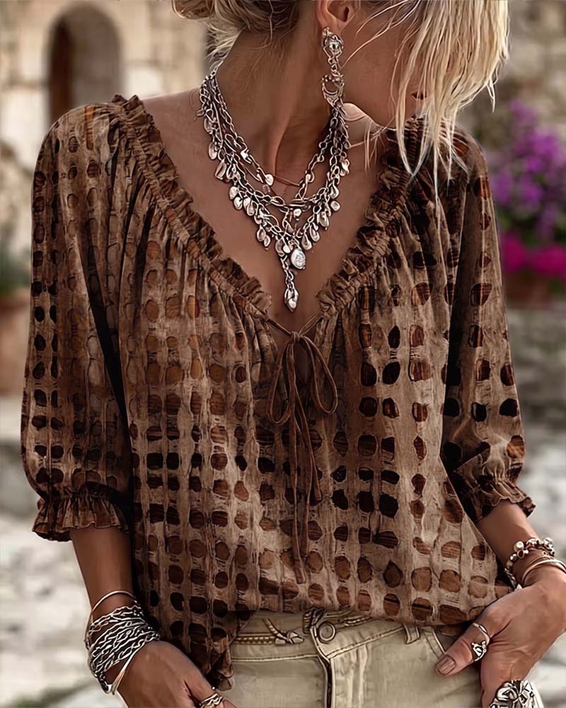 Polka Dot Veter Blouse