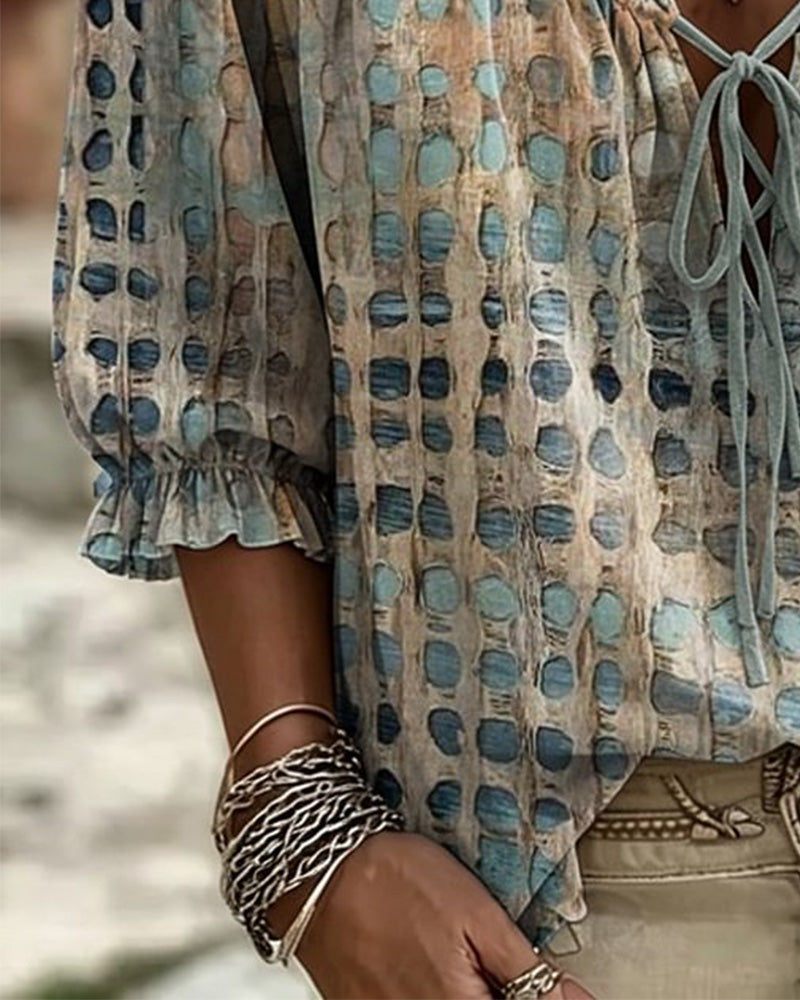Polka Dot Veter Blouse