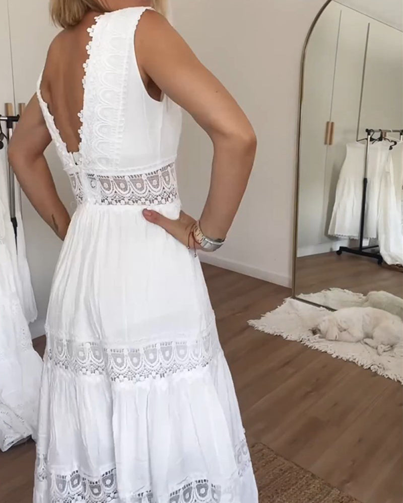 Aurélie™ | Elegante Kanten Jurk met V-hals