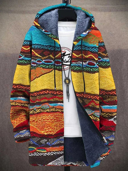 Judith | Warme Capuchoncardigan met Kunstprint