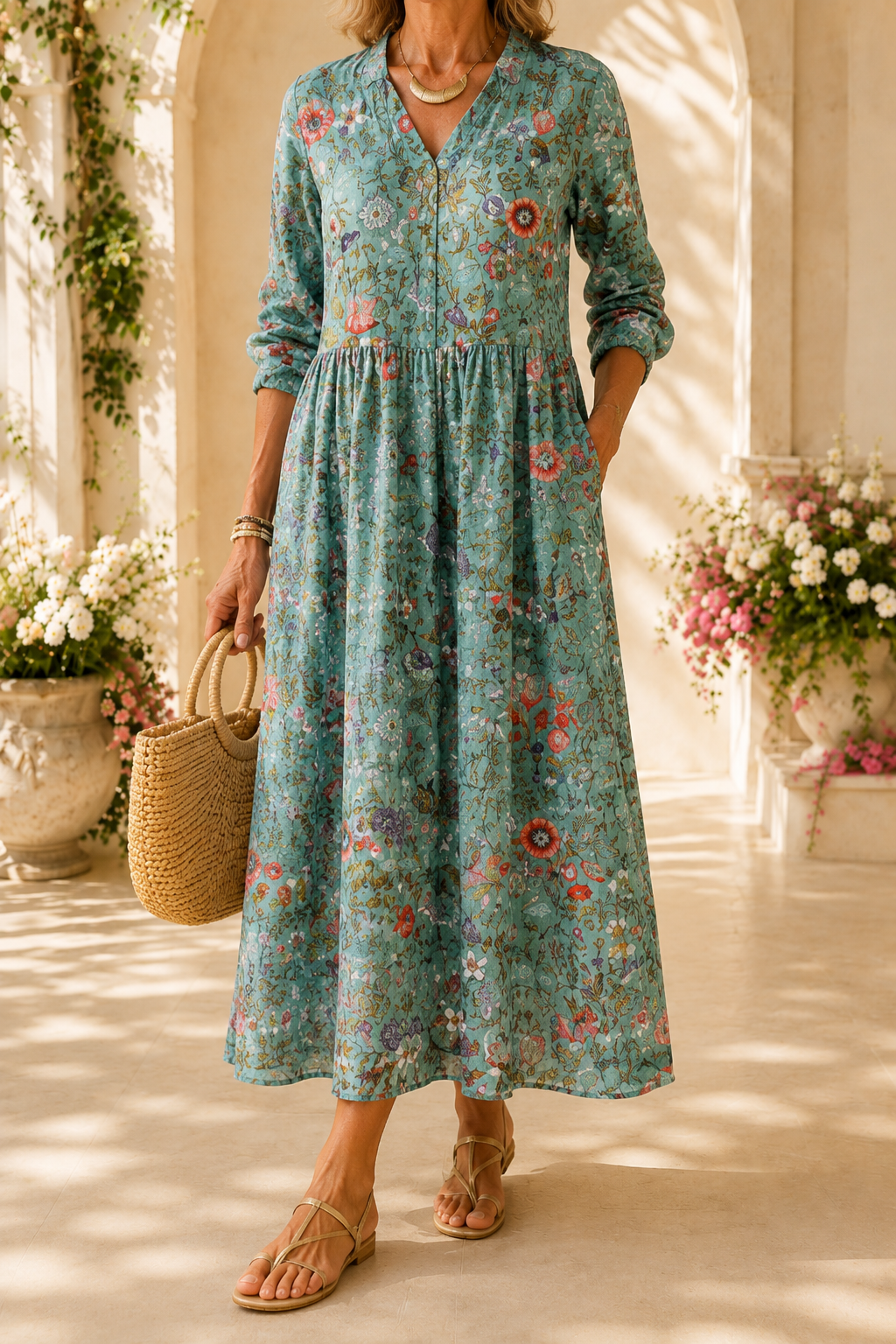 Sophie | Comfortable Summer Floral Maxi Dress