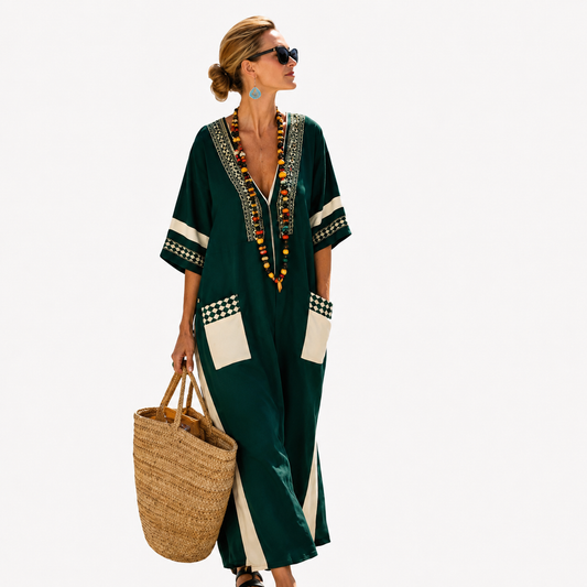 Lange Kaftan - Donkergroen