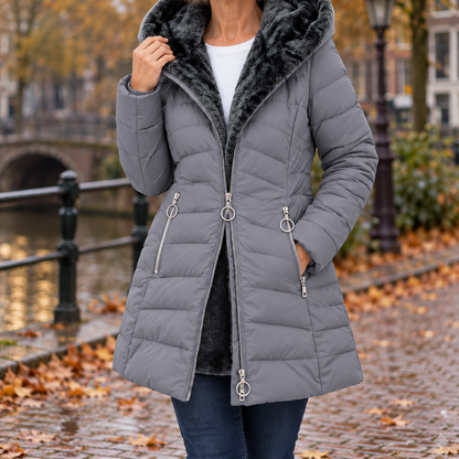 Marga™ | Warme gewatteerde winterjas met capuchon