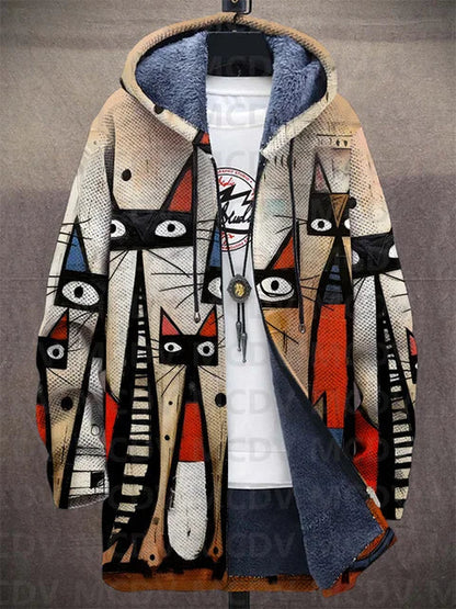 Femmie | Kunstzinnig vest met capuchon