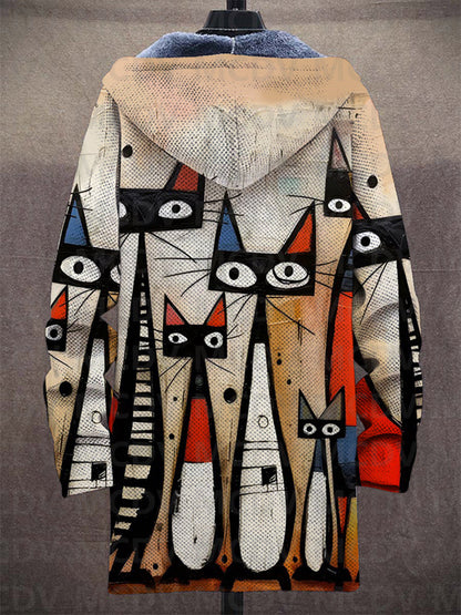 Femmie | Kunstzinnig vest met capuchon