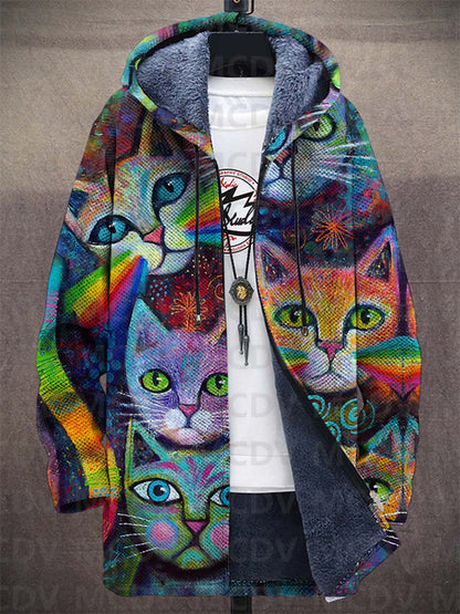 Els | Kunstzinnige capuchoncardigan met warme voering