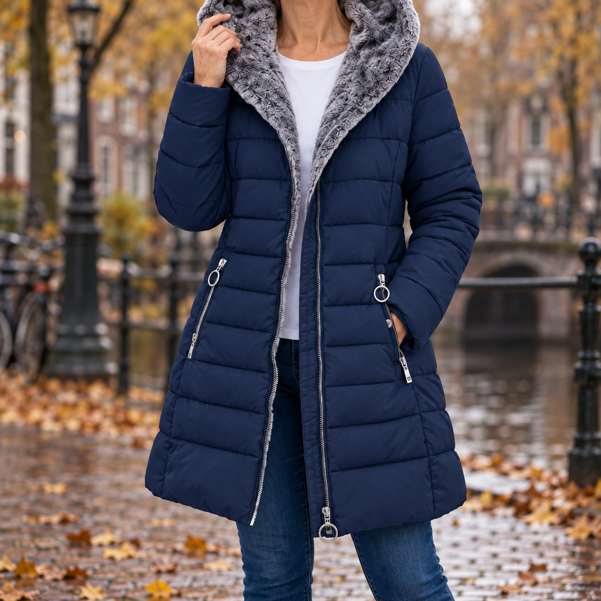 Marga™ | Warme gewatteerde winterjas met capuchon