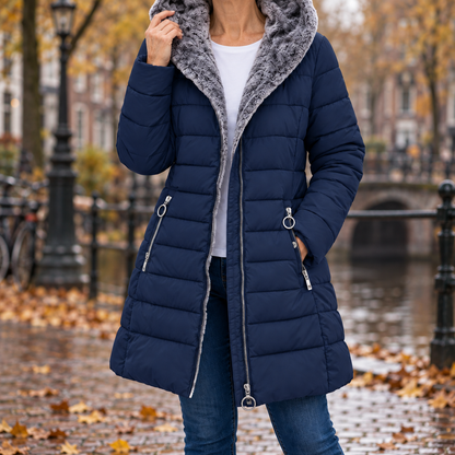 Marga™ | Warme gewatteerde winterjas met capuchon