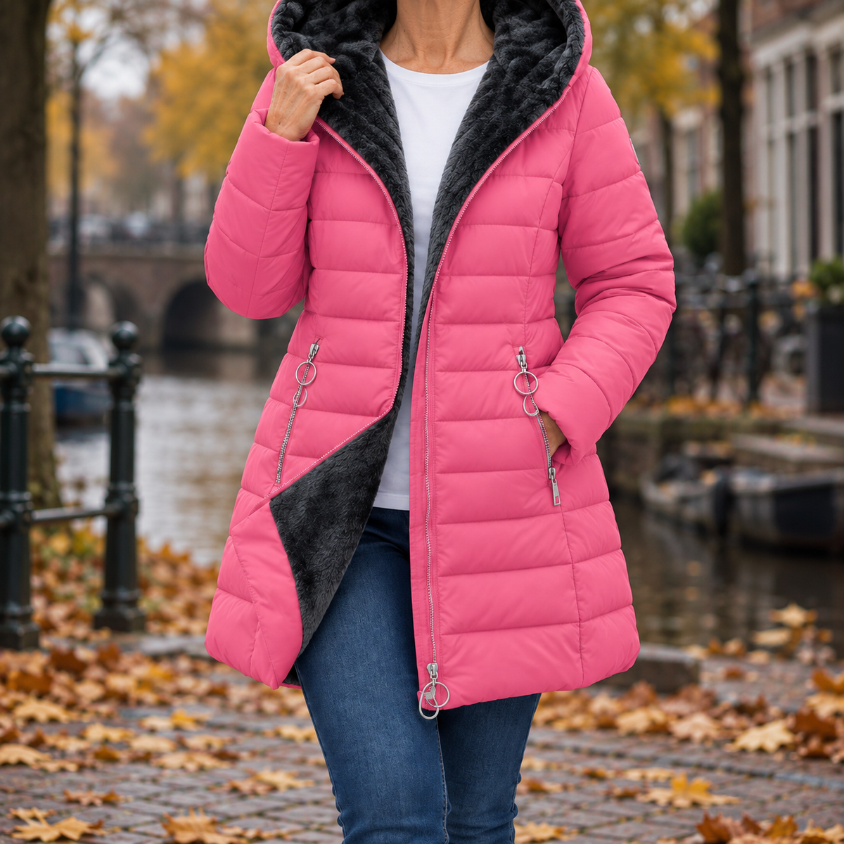 Marga™ | Warme gewatteerde winterjas met capuchon