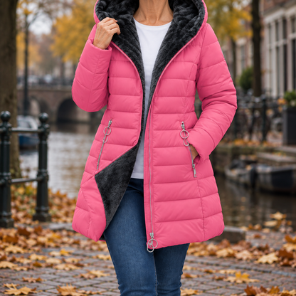 Marga™ | Warme gewatteerde winterjas met capuchon