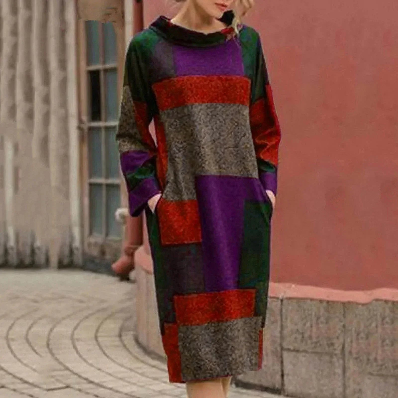 Chelsy™ - Vintage Patchwork Midi Dress