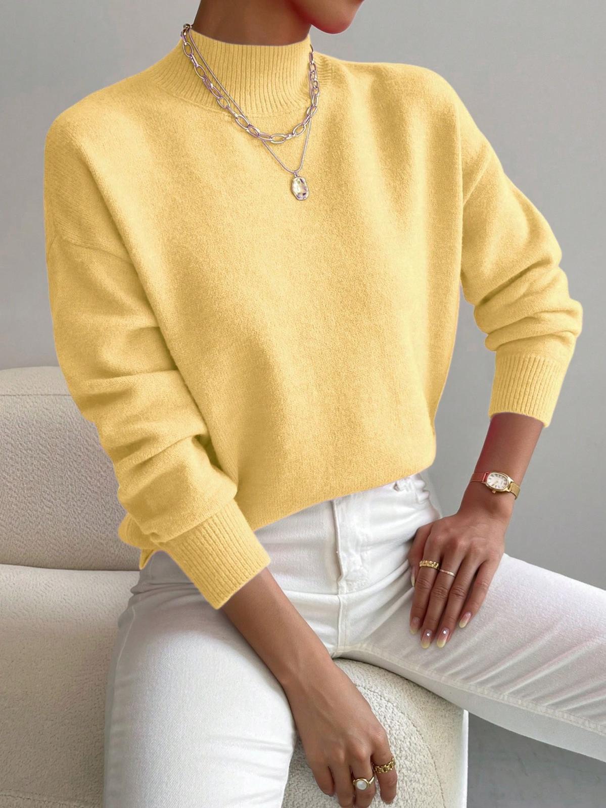Mia | Elegante trui met hoge kraag
