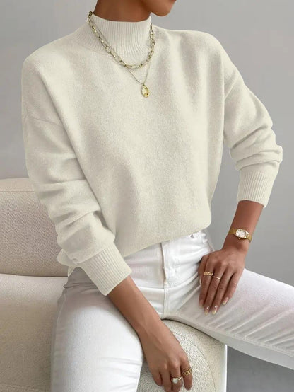 Mia | Elegante trui met hoge kraag